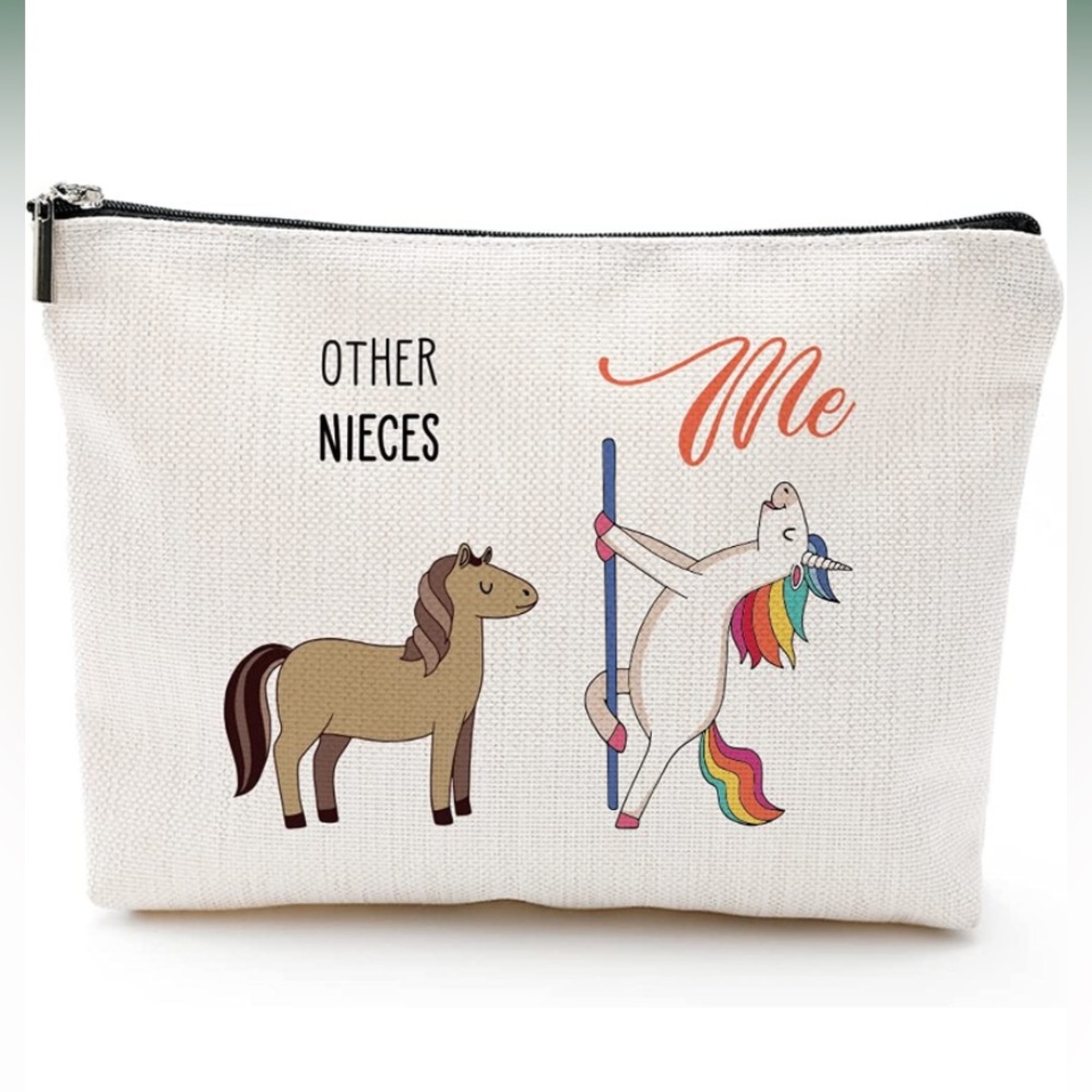 Other Aunties, Me Unicorn Waterproof Linen Makeup Bag